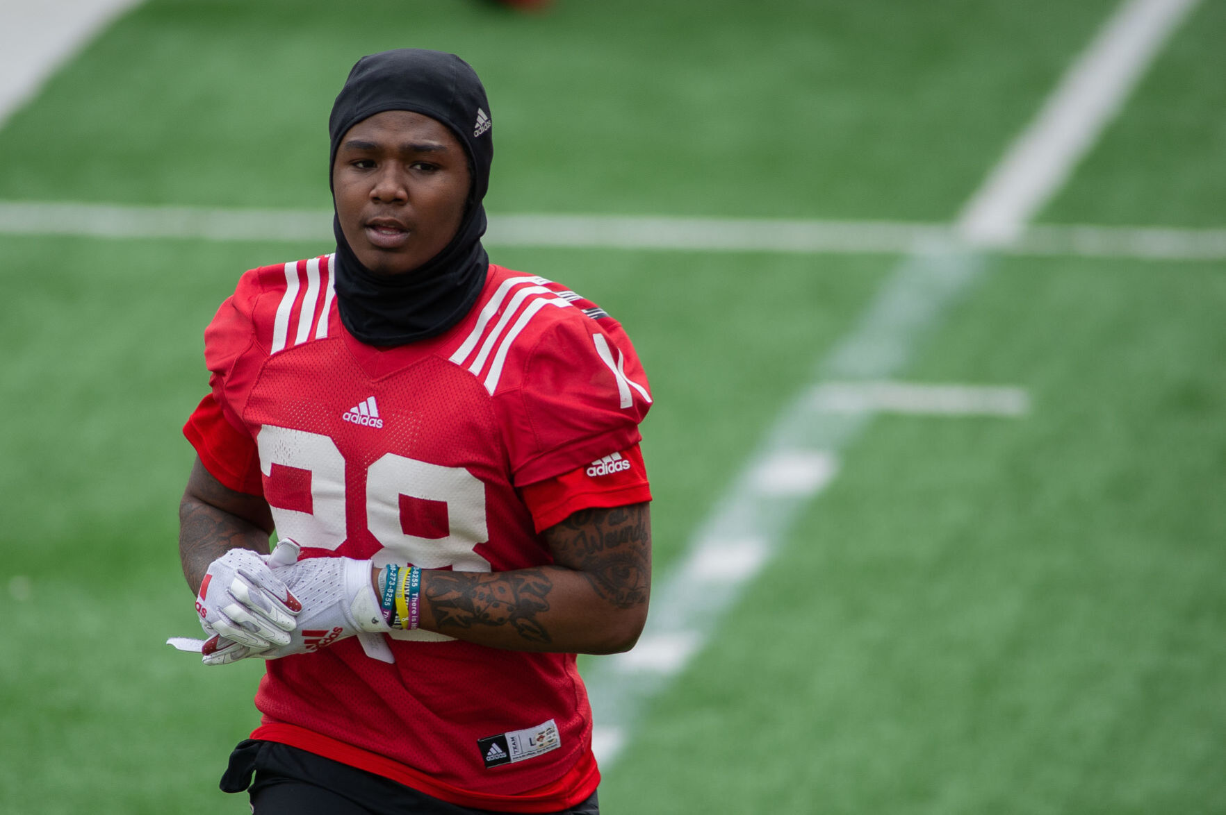 Nebraska football practice, 4.17